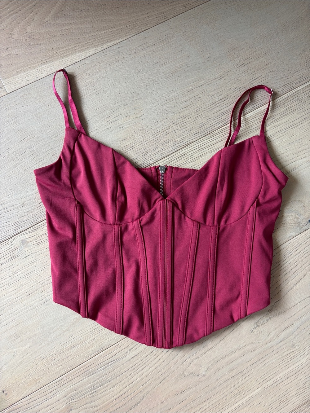 Red Women's Red Bustier Corset Top size XS